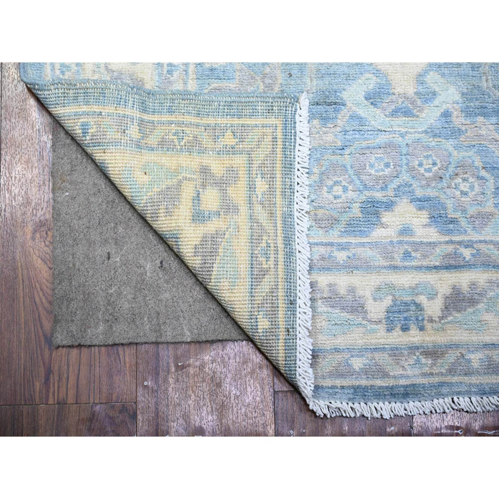 2'9" x 11'5" New Hand Knotted Blue Wool Runner Oriental Rug - MOA10274967