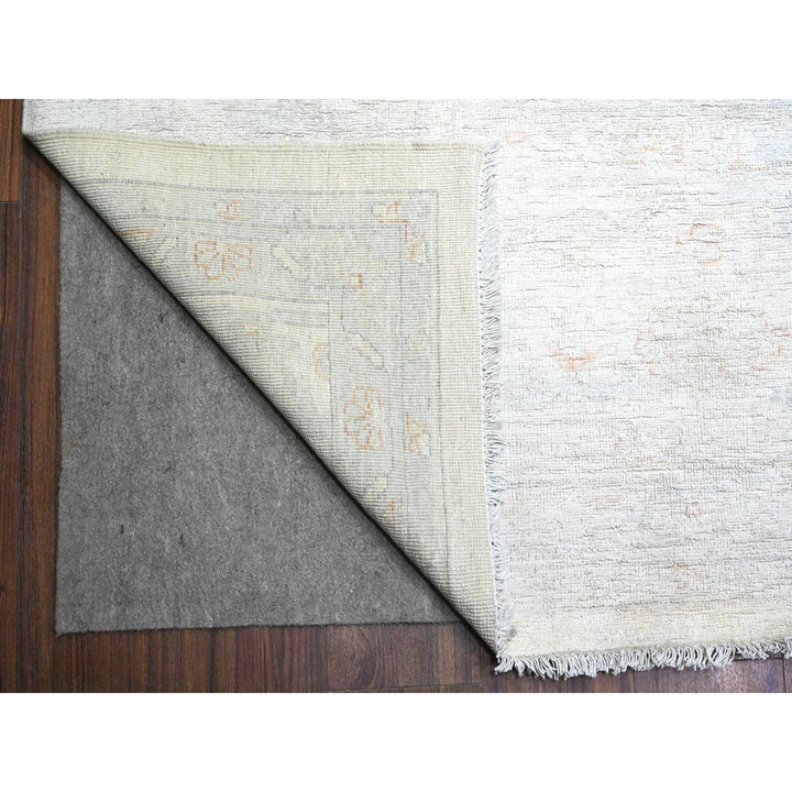 11'11" x 14'3" New Hand Knotted Ivory Wool Rectangle Oriental Rug - MOA10274971