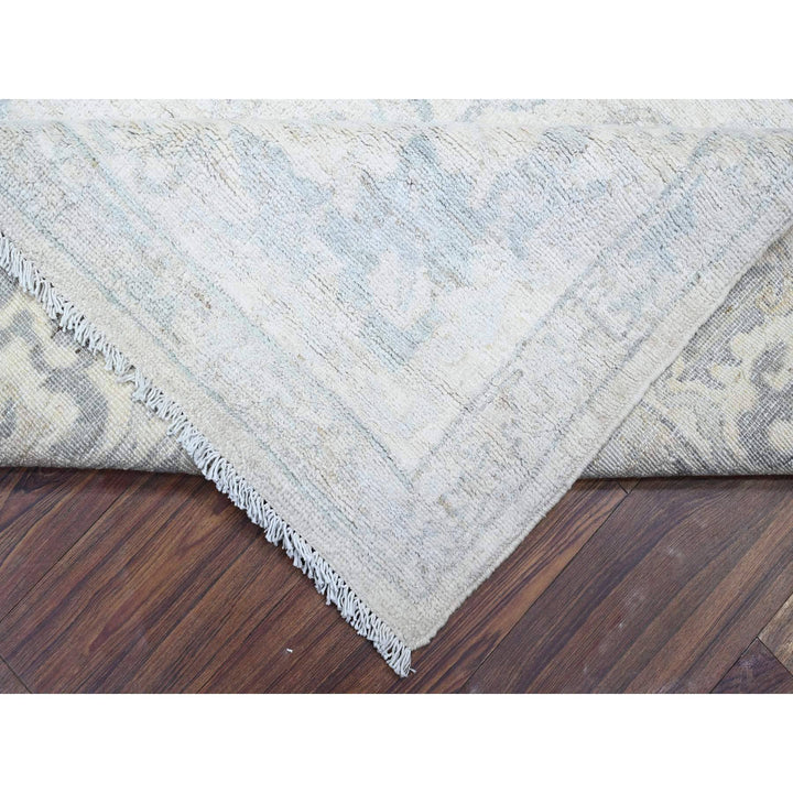 8'0" x 9'9" New Hand Knotted Ivory Wool Rectangle Oriental Rug - MOA10274981