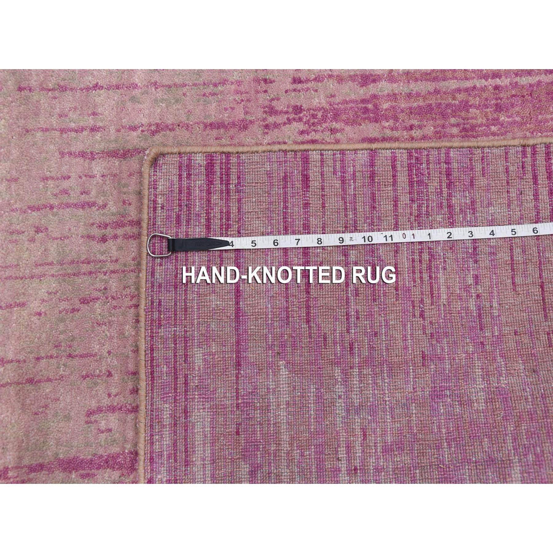 4'1" x 6'2" New Hand Knotted Pink Wool Rectangle Oriental Rug - MOA10275021