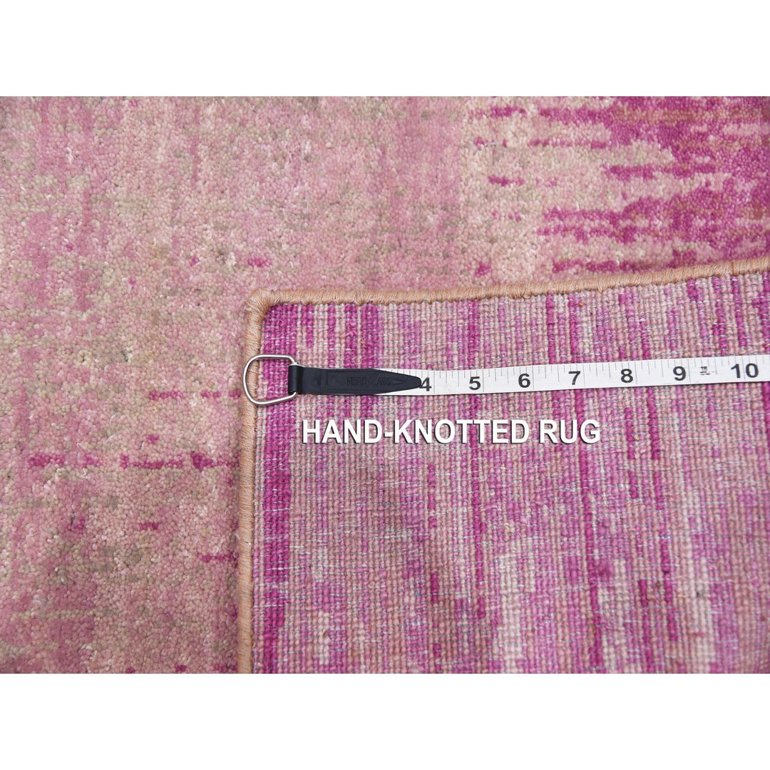 2'0" x 3'2" New Hand Knotted Pink Wool Rectangle Oriental Rug - MOA10275023