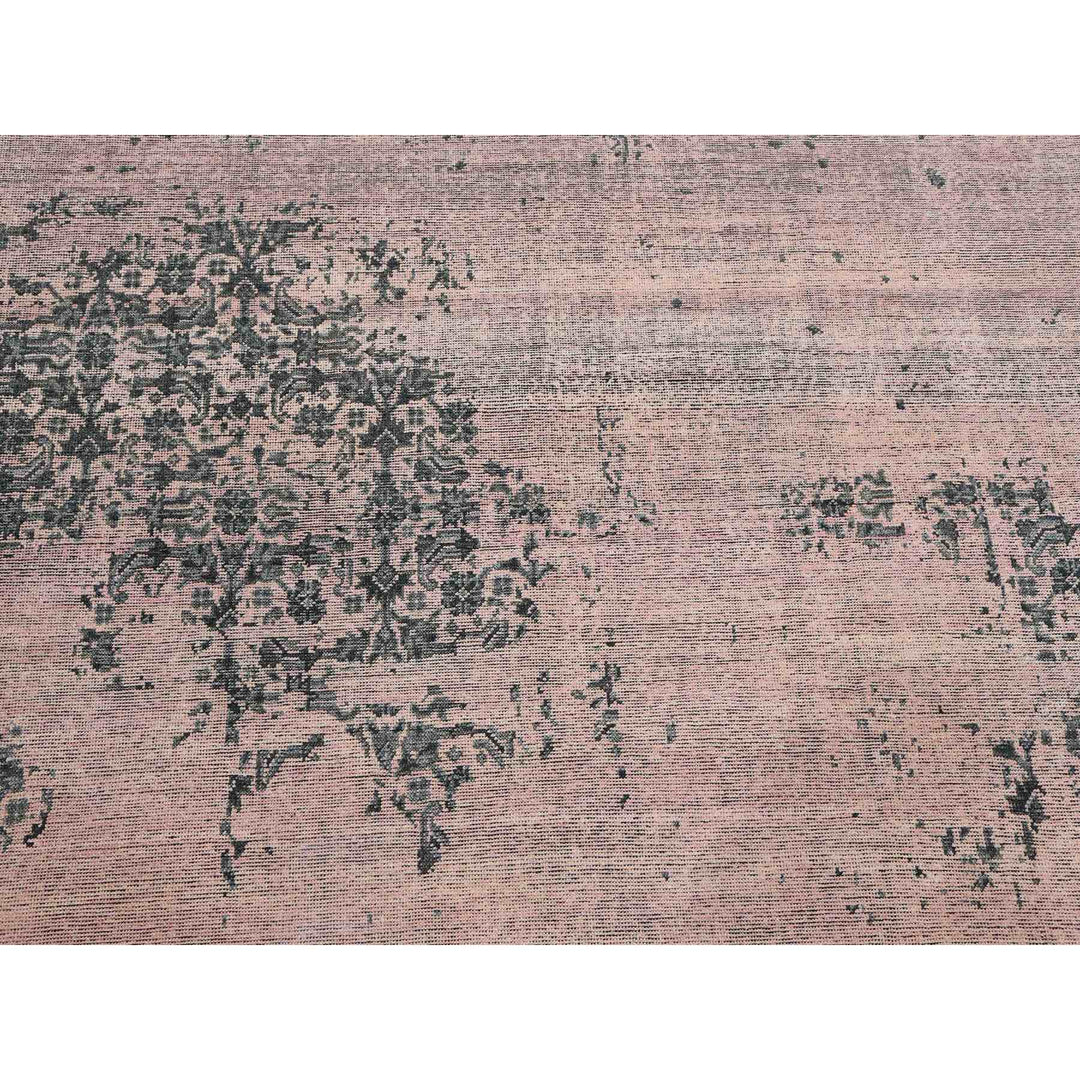 8'9" x 12'2" New Hand Knotted Pink Silk Rectangle Oriental Rug - MOA10275180