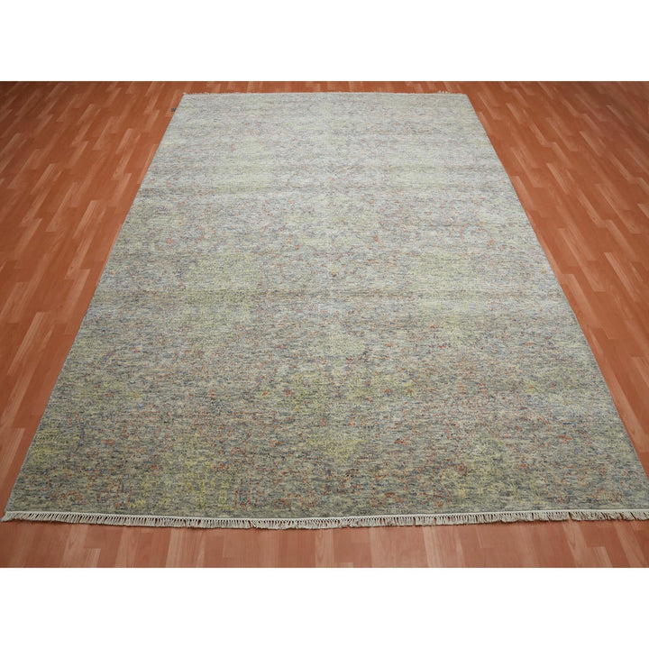 8'10" x 12'0" New Hand Knotted Multicolored Wool Rectangle Oriental Rug - MOA10275189