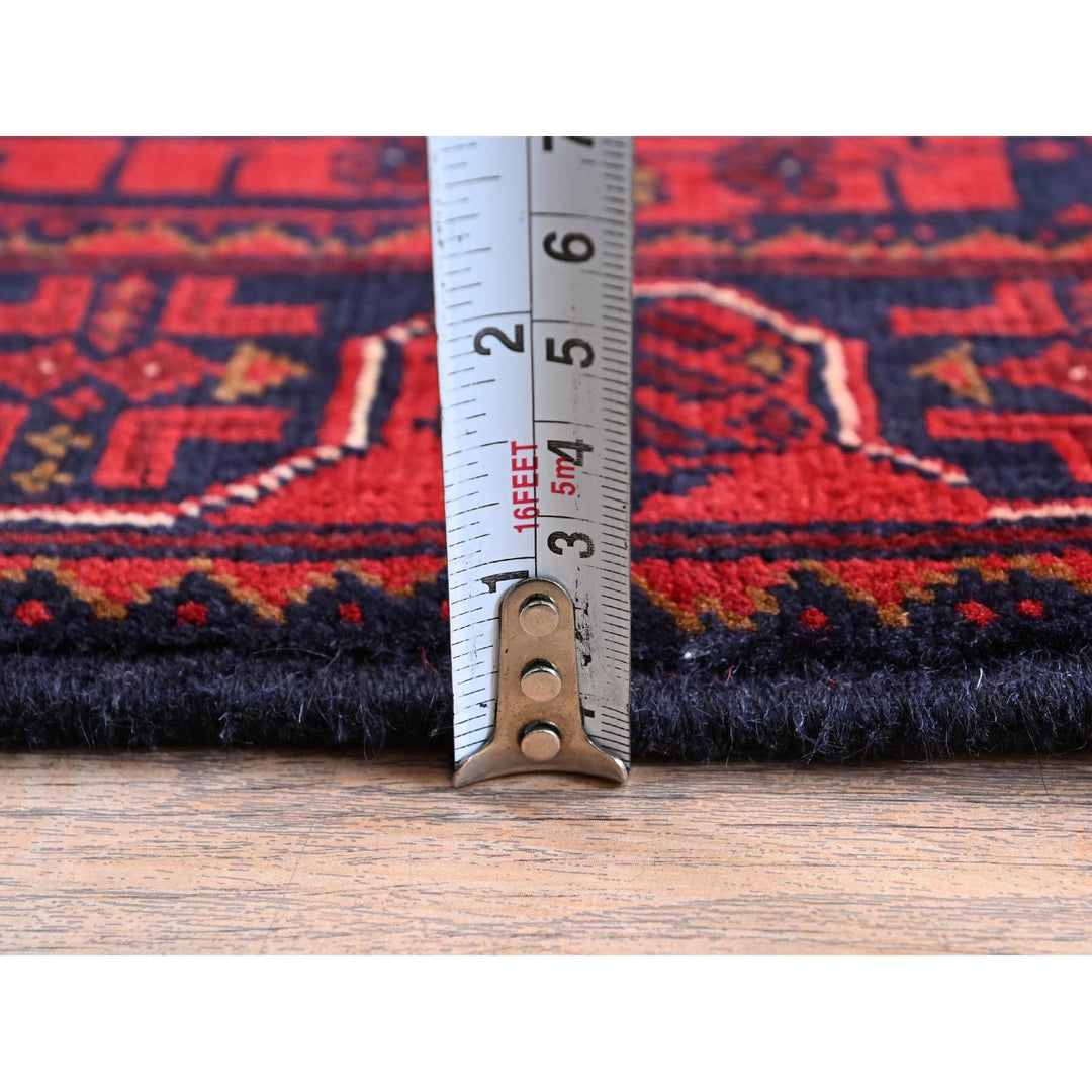 1'9" x 4'10" New Hand Knotted Red Wool Runner Oriental Rug - MOA102751
