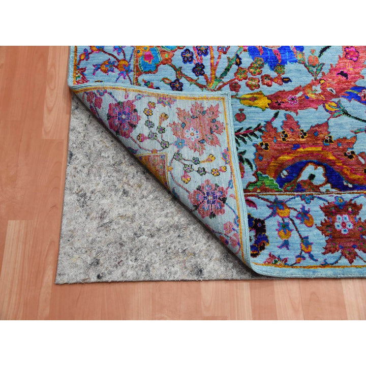 9'0" x 12'2" New Hand Knotted Blue Cotton Rectangle Oriental Rug - MOA10275245