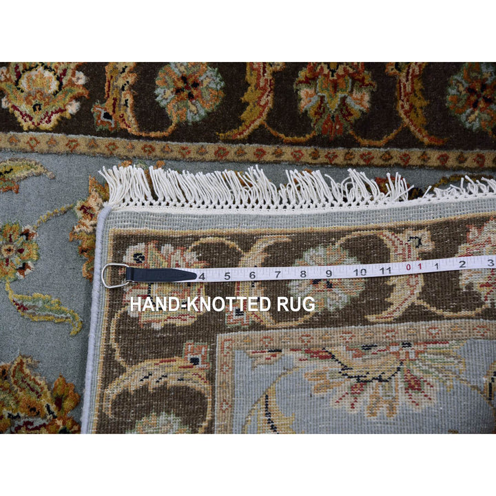 2'8" x 20'8" New Hand Knotted Grey Wool Runner Oriental Rug - MOA10275371