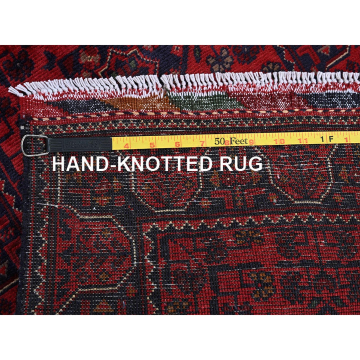 1'9" x 4'9" New Hand Knotted Red Wool Runner Oriental Rug - MOA102753