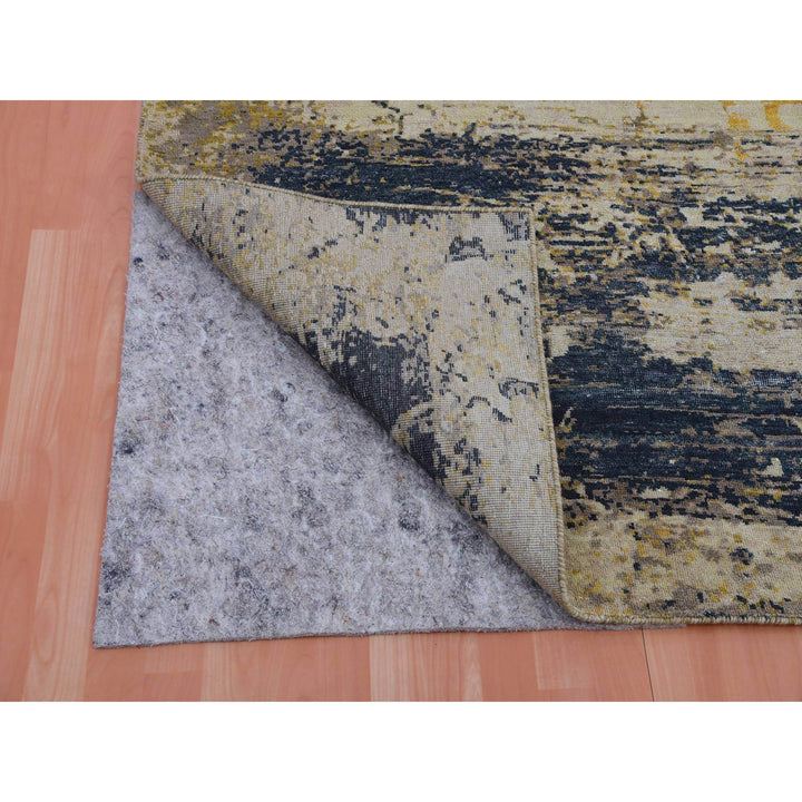 7'11" x 10'4" Vintage Hand Knotted Beige Wool Rectangle Oriental Rug - MOA10275435