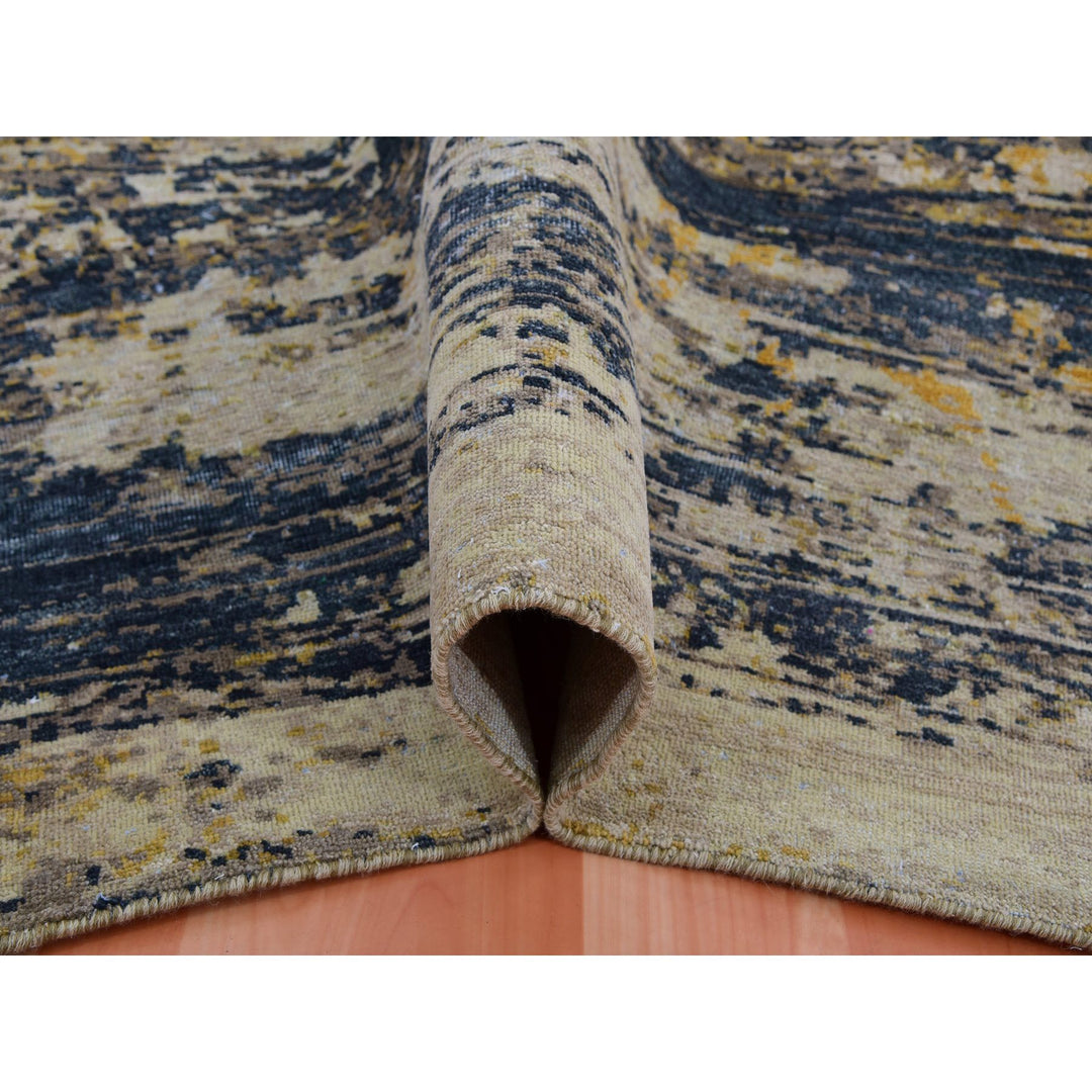 7'11" x 10'4" Vintage Hand Knotted Beige Wool Rectangle Oriental Rug - MOA10275435