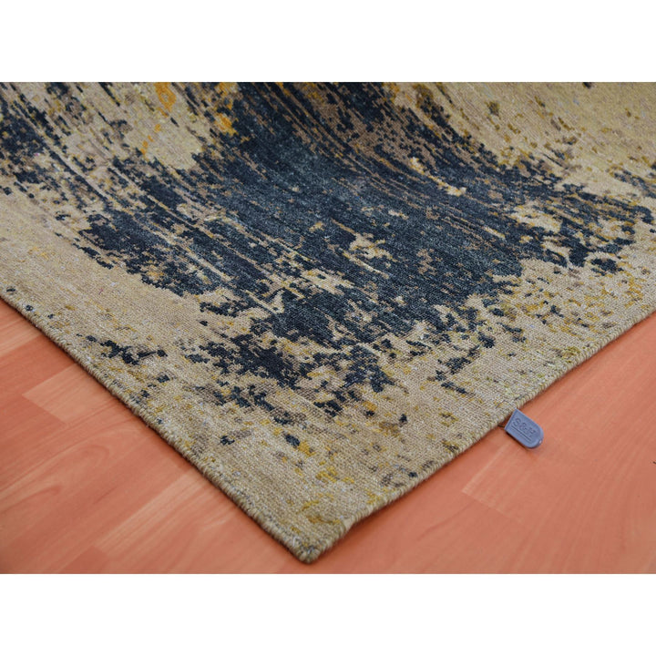 7'11" x 10'4" Vintage Hand Knotted Beige Wool Rectangle Oriental Rug - MOA10275435