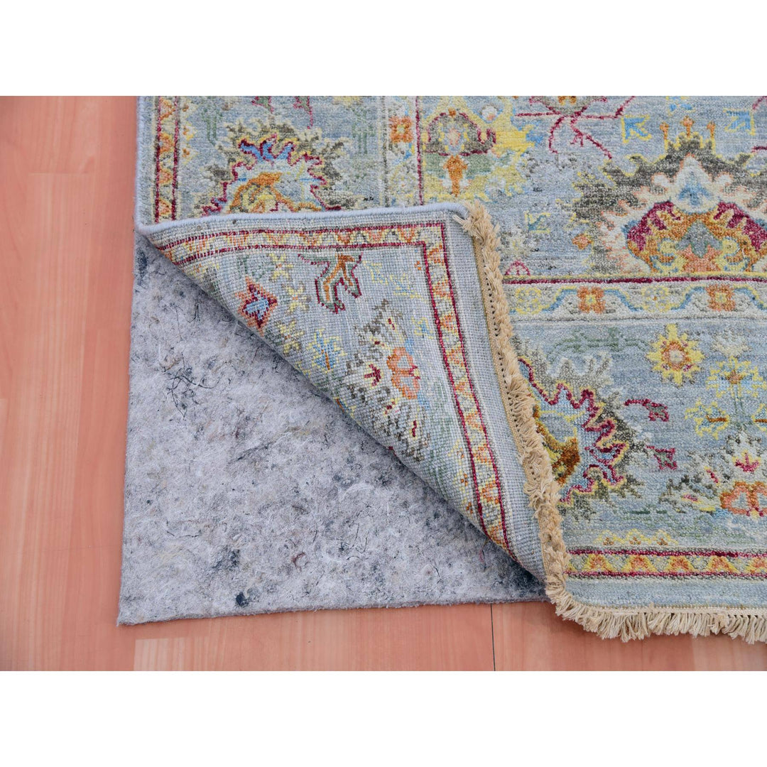 6'0" x 8'10" New Hand Knotted Grey Wool Rectangle Oriental Rug - MOA10275454