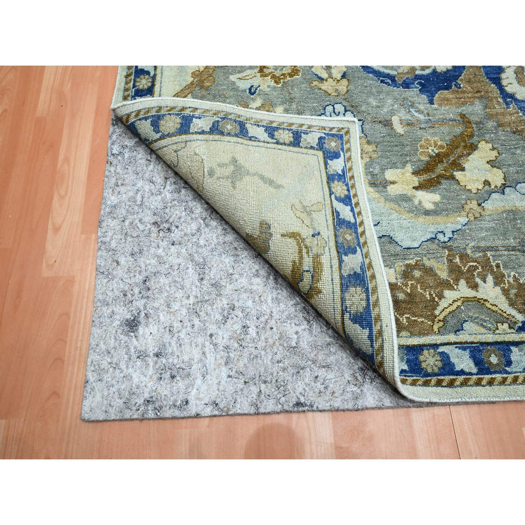 9'2" x 12'3" New Hand Knotted Ivory Wool Rectangle Oriental Rug - MOA10275521