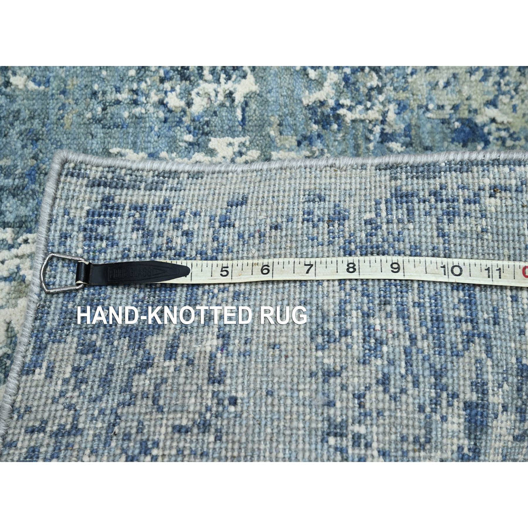 2'1" x 3'0" New Hand Knotted Blue Wool Rectangle Oriental Rug - MOA10275540