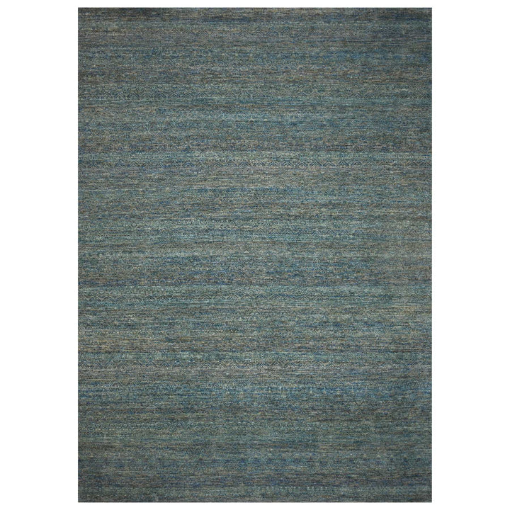 10'1" x 14'0" New Hand Knotted Blue Wool Rectangle Oriental Rug - MOA10275542