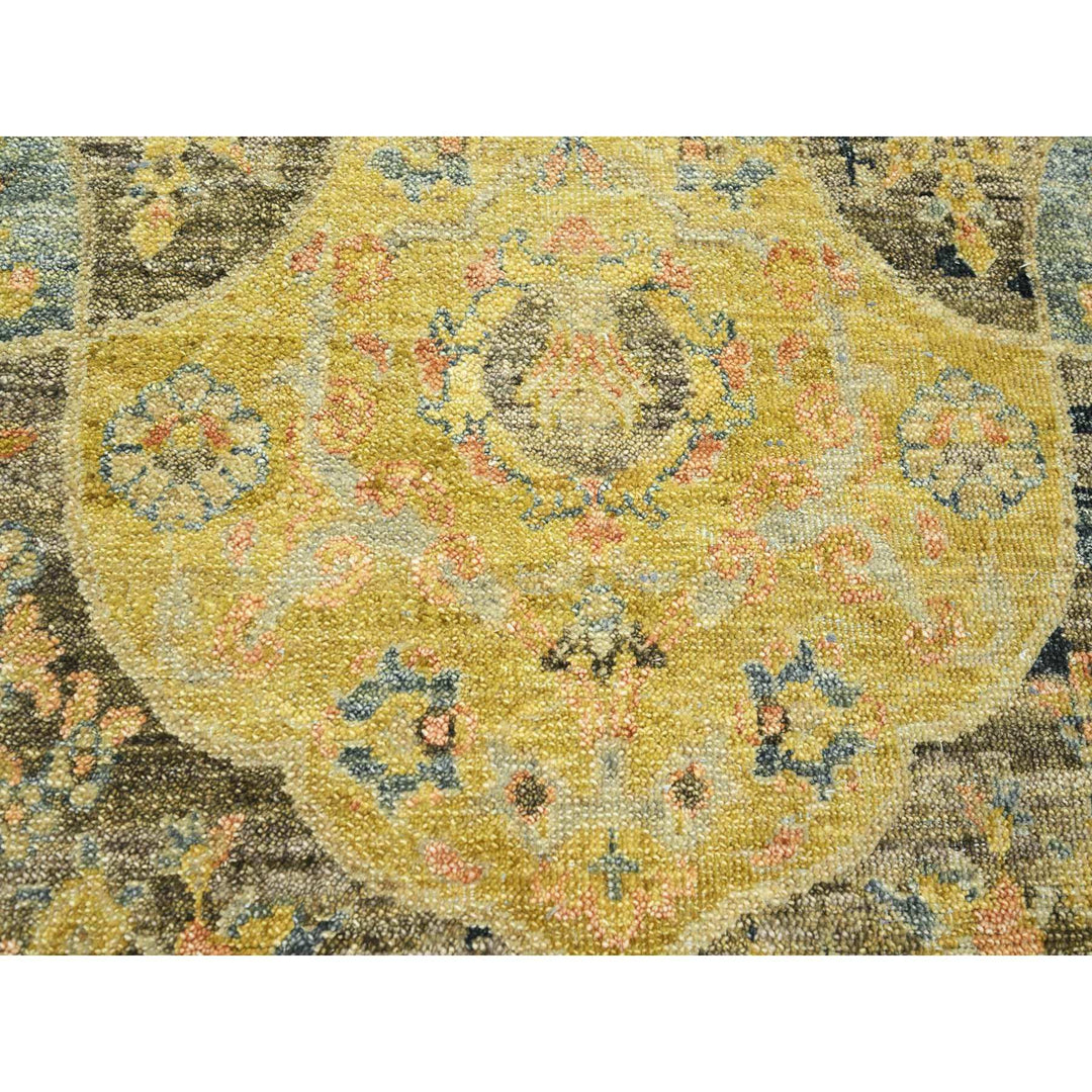 11'11" x 15'7" New Hand Knotted Black Wool Rectangle Oriental Rug - MOA10275560