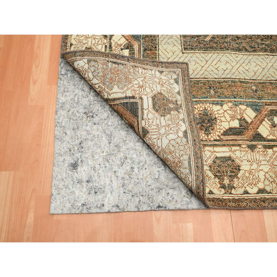 9'0" x 11'10" New Hand Knotted Brown Wool Rectangle Oriental Rug - MOA10275563