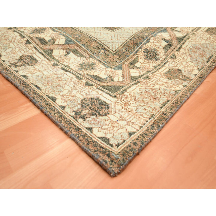 9'0" x 11'10" New Hand Knotted Brown Wool Rectangle Oriental Rug - MOA10275563