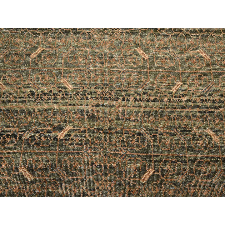 9'0" x 11'10" New Hand Knotted Brown Wool Rectangle Oriental Rug - MOA10275563