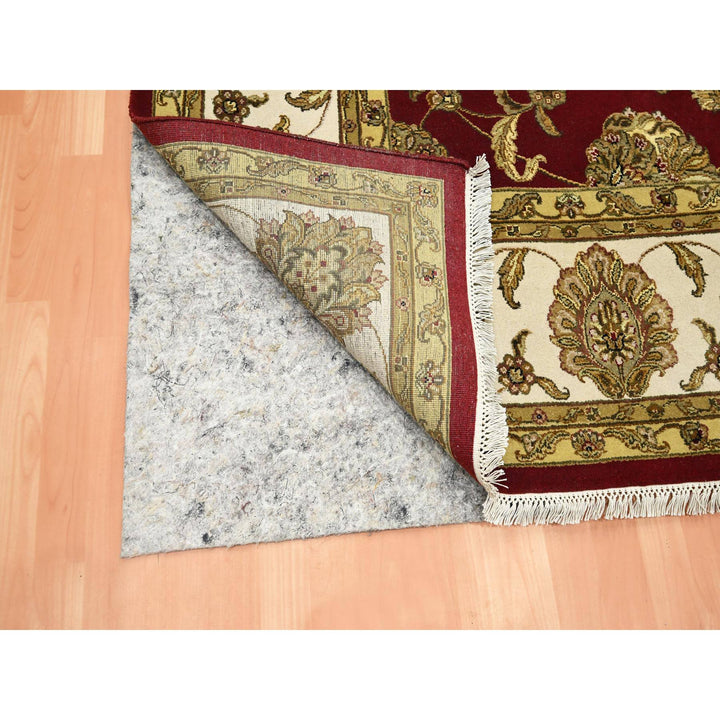 9'0" x 12'3" New Hand Knotted Red Wool & Silk Rectangle Oriental Rug - MOA10275594