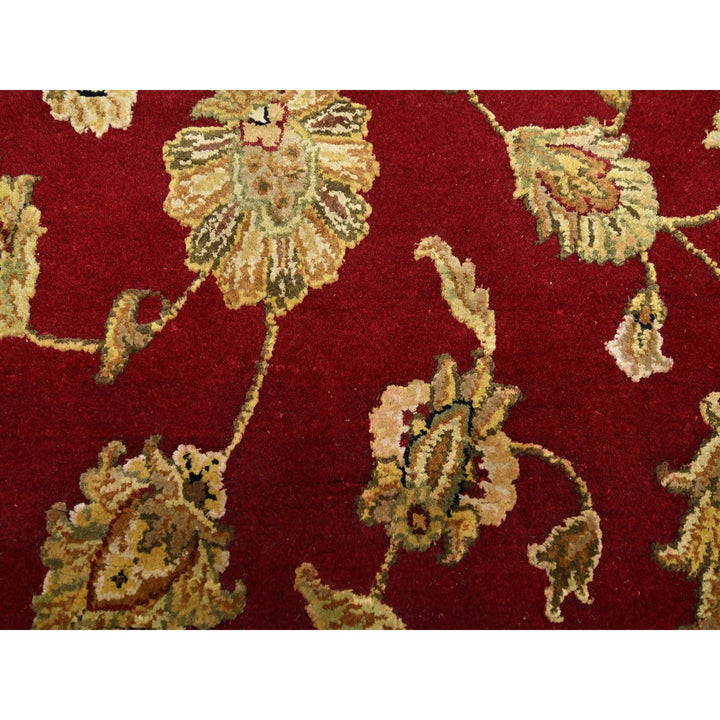 5'11" x 9'2" New Hand Knotted Red Wool & Silk Rectangle Oriental Rug - MOA10275599