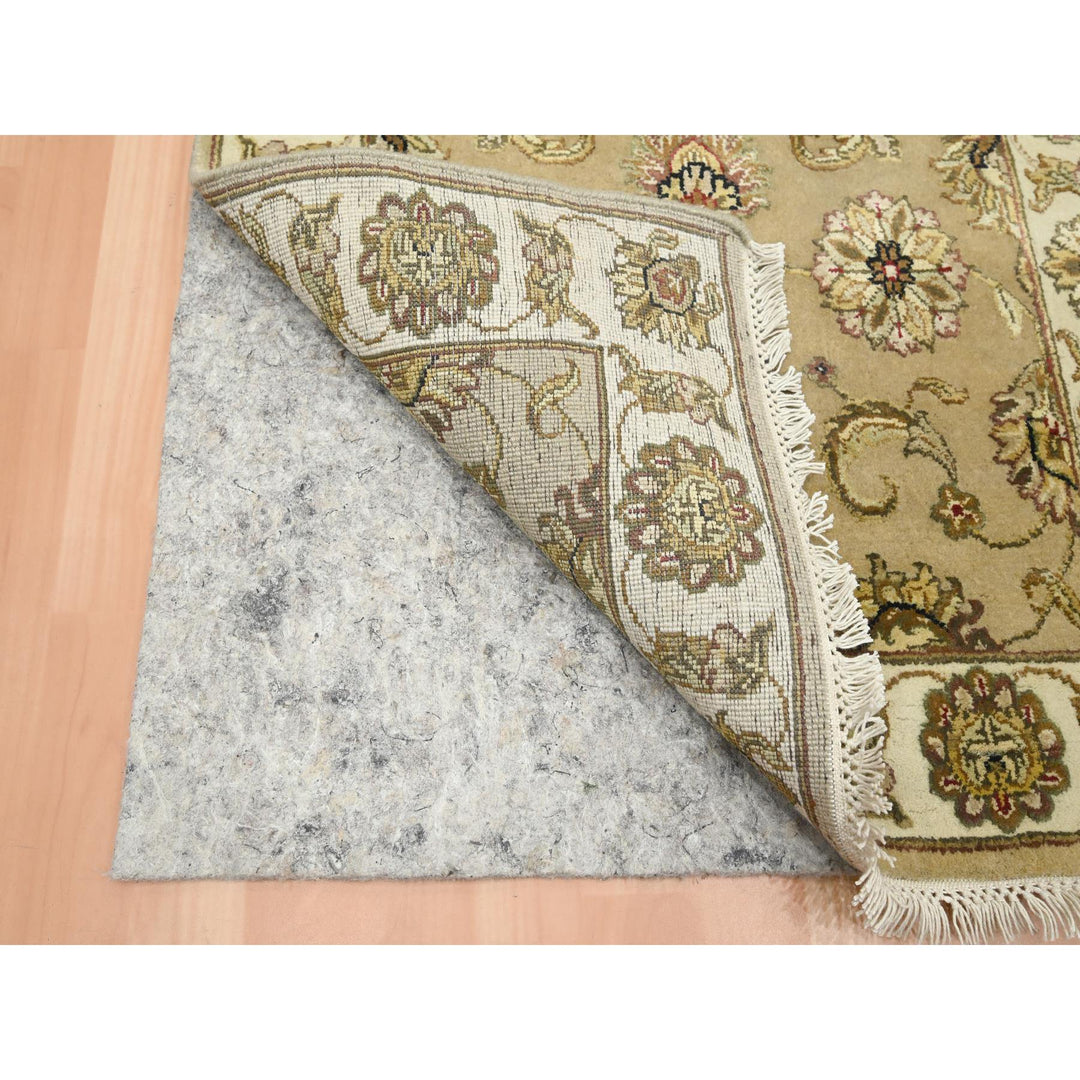 2'7" x 8'1" New Hand Knotted Brown Wool & Silk Runner Oriental Rug - MOA10275613