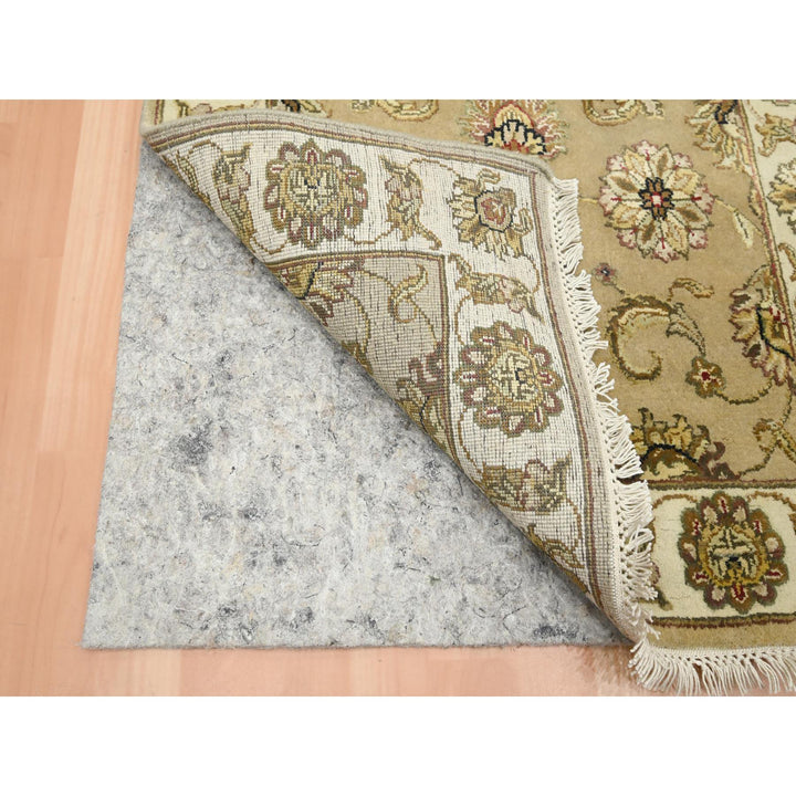 2'7" x 8'1" New Hand Knotted Brown Wool & Silk Runner Oriental Rug - MOA10275613
