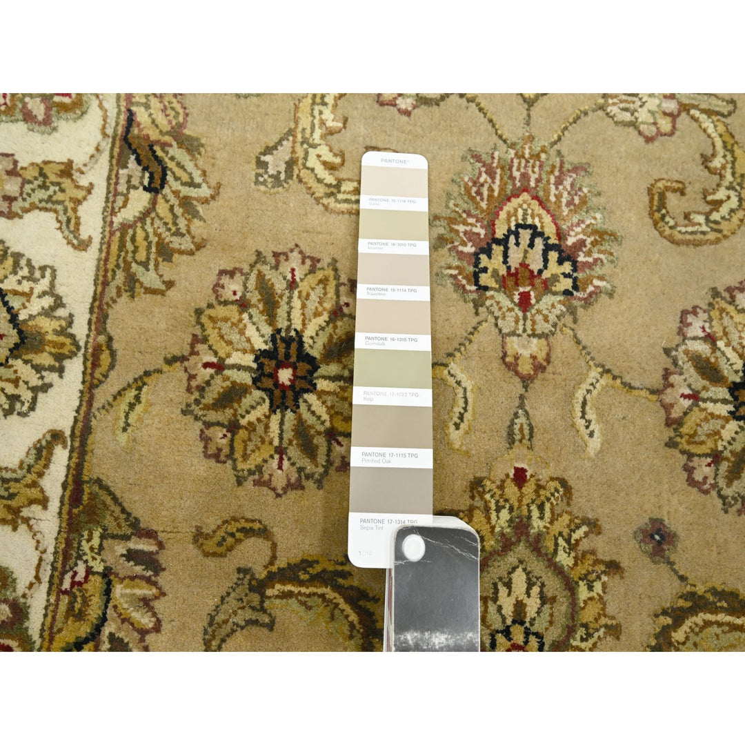 2'7" x 8'1" New Hand Knotted Brown Wool & Silk Runner Oriental Rug - MOA10275613