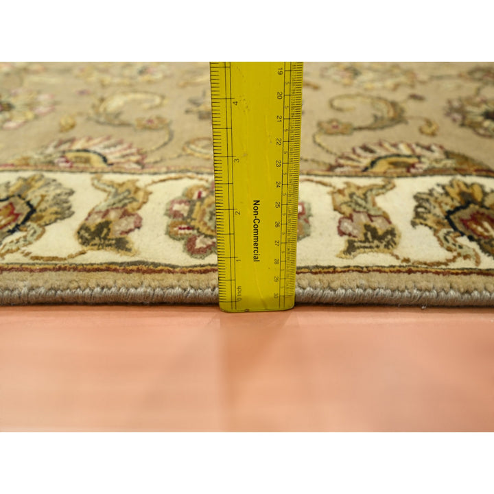 2'7" x 8'1" New Hand Knotted Brown Wool & Silk Runner Oriental Rug - MOA10275613