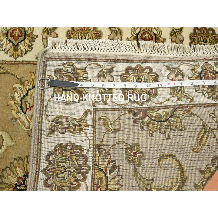 2'7" x 8'1" New Hand Knotted Brown Wool & Silk Runner Oriental Rug - MOA10275613