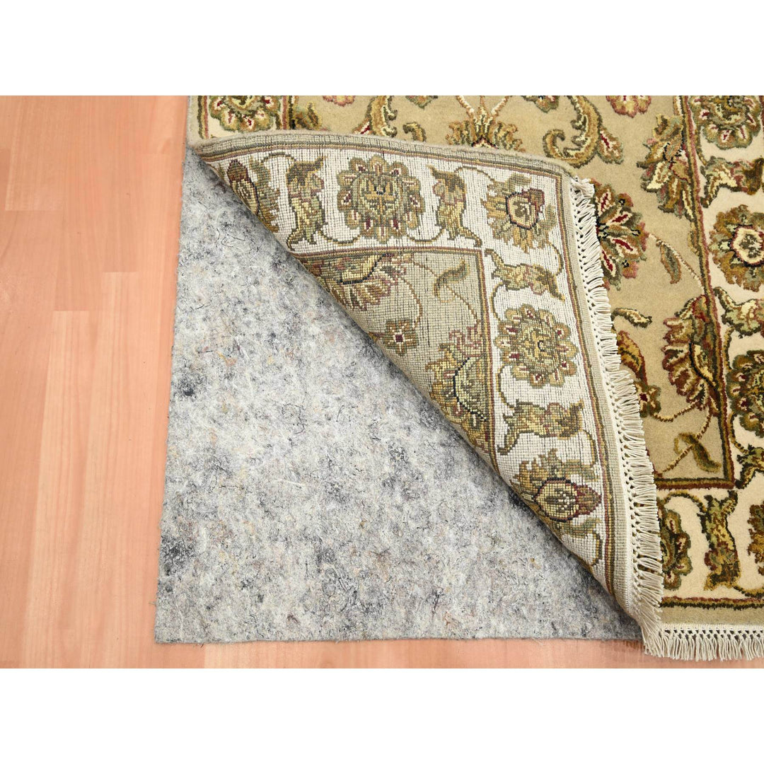 2'6" x 7'11" New Hand Knotted Brown Wool & Silk Runner Oriental Rug - MOA10275615