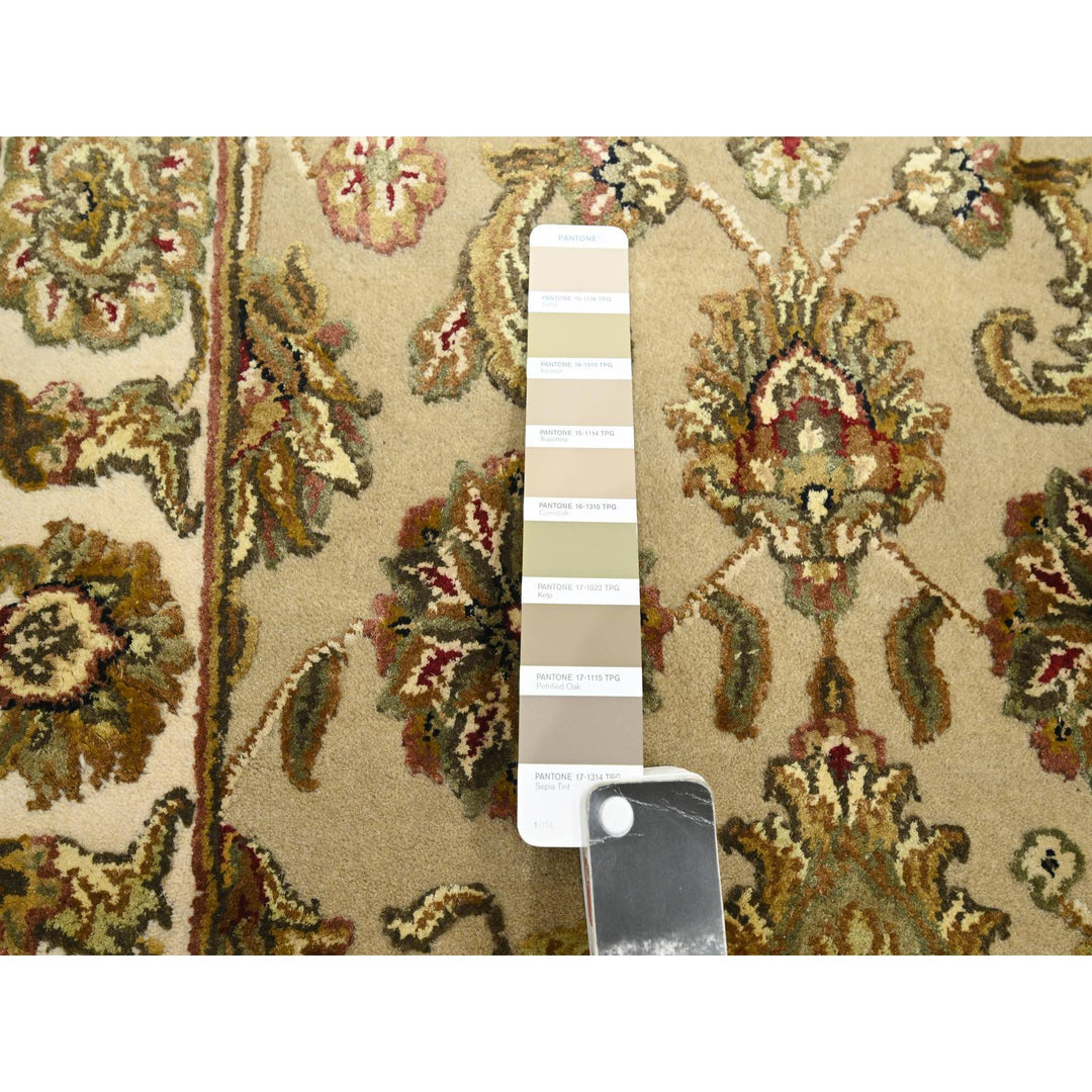 2'6" x 7'11" New Hand Knotted Brown Wool & Silk Runner Oriental Rug - MOA10275615