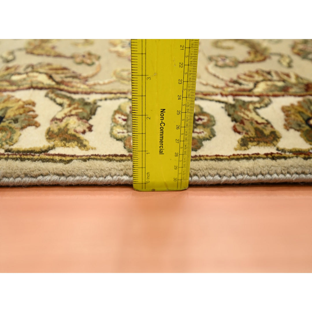 2'6" x 7'11" New Hand Knotted Brown Wool & Silk Runner Oriental Rug - MOA10275615
