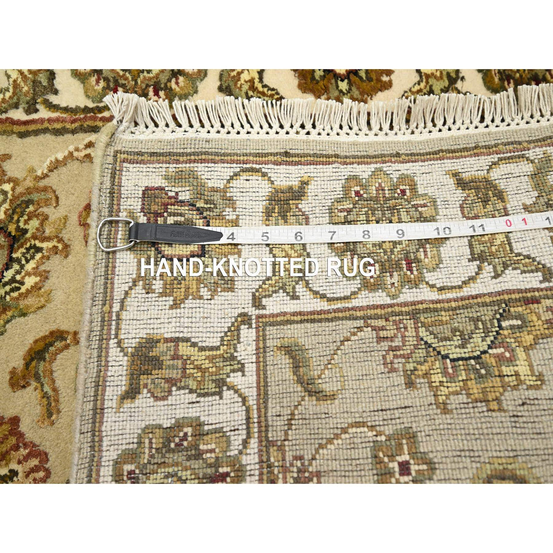 2'6" x 7'11" New Hand Knotted Brown Wool & Silk Runner Oriental Rug - MOA10275615