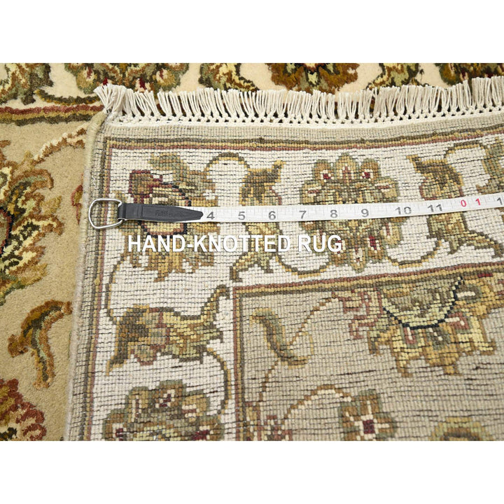 2'6" x 7'11" New Hand Knotted Brown Wool & Silk Runner Oriental Rug - MOA10275615