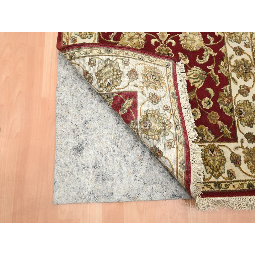 2'6" x 9'5" New Hand Knotted Red Wool & Silk Runner Oriental Rug - MOA10275616