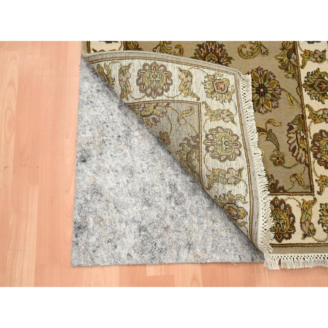 2'6" x 8'3" New Hand Knotted Brown Wool & Silk Runner Oriental Rug - MOA10275617