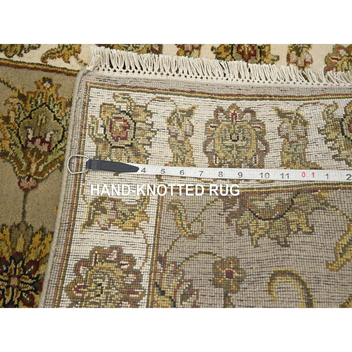 2'6" x 8'3" New Hand Knotted Brown Wool & Silk Runner Oriental Rug - MOA10275617