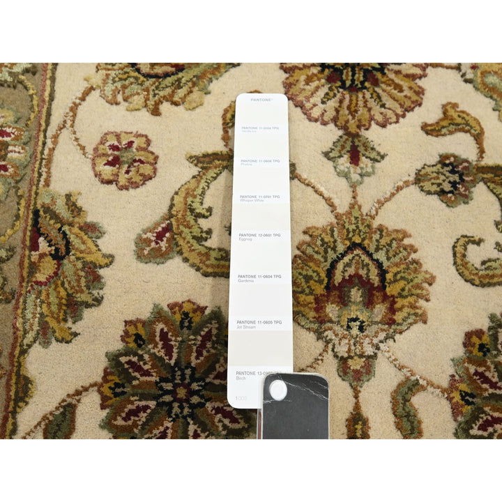 2'6" x 8'0" New Hand Knotted Ivory Wool & Silk Runner Oriental Rug - MOA10275621