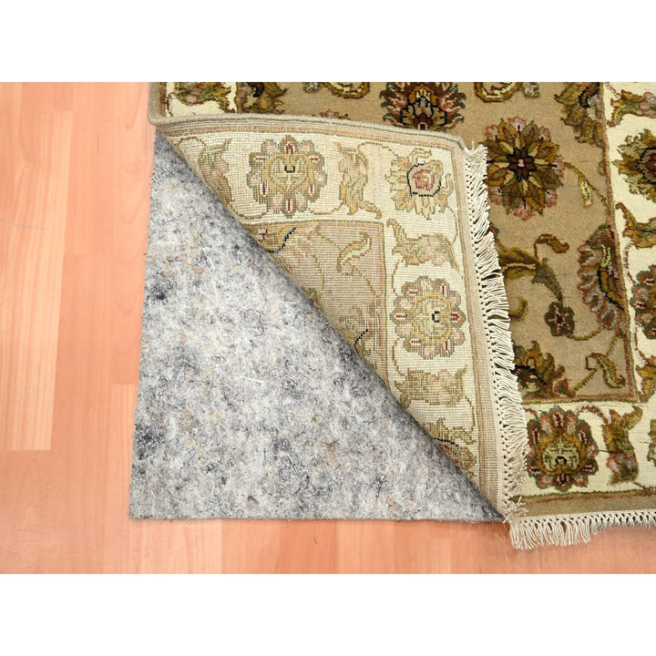2'6" x 8'3" New Hand Knotted Brown Wool & Silk Runner Oriental Rug - MOA10275622