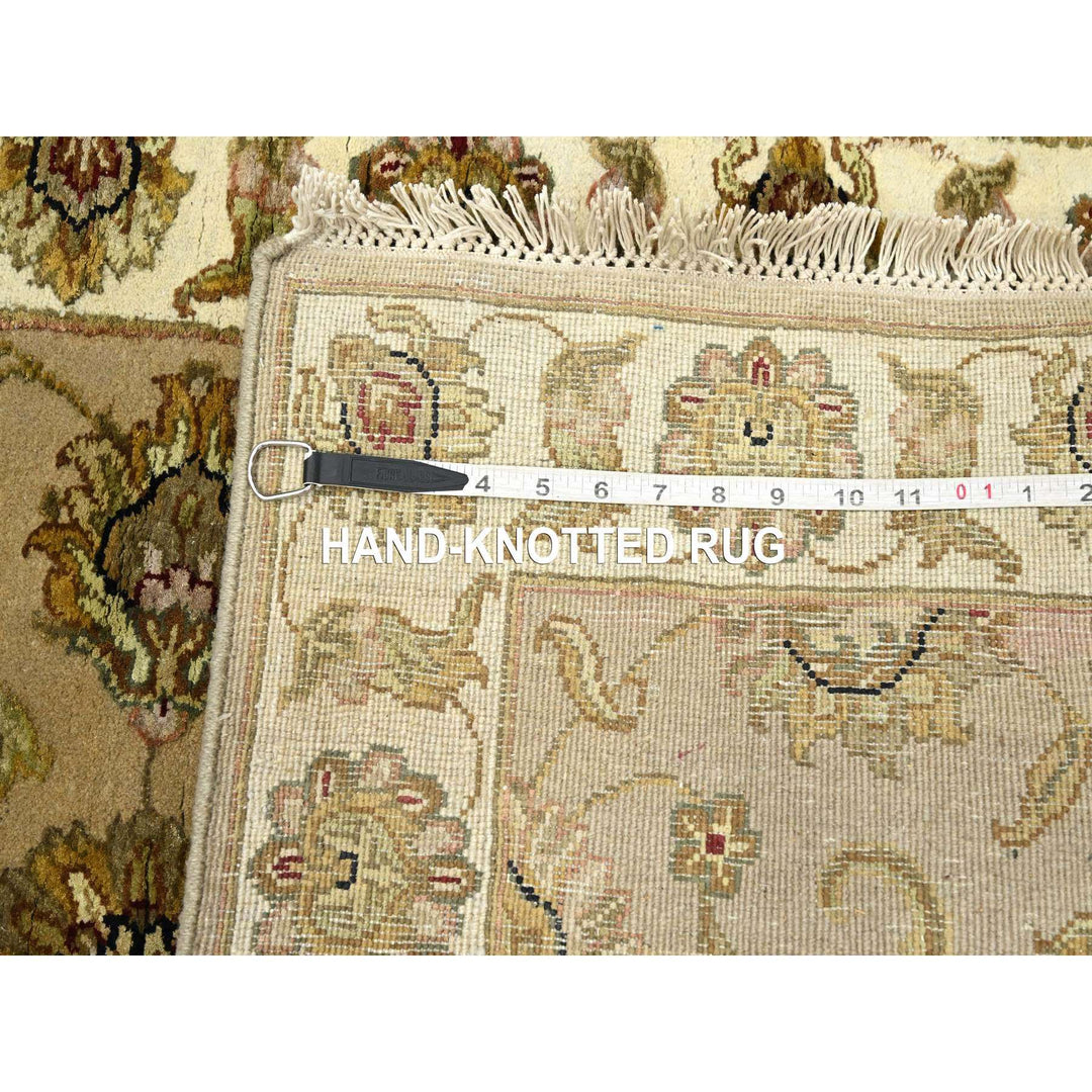 2'6" x 8'3" New Hand Knotted Brown Wool & Silk Runner Oriental Rug - MOA10275622