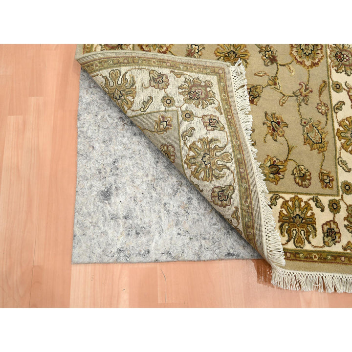 3'0" x 5'3" New Hand Knotted Brown Wool & Silk Rectangle Oriental Rug - MOA10275627