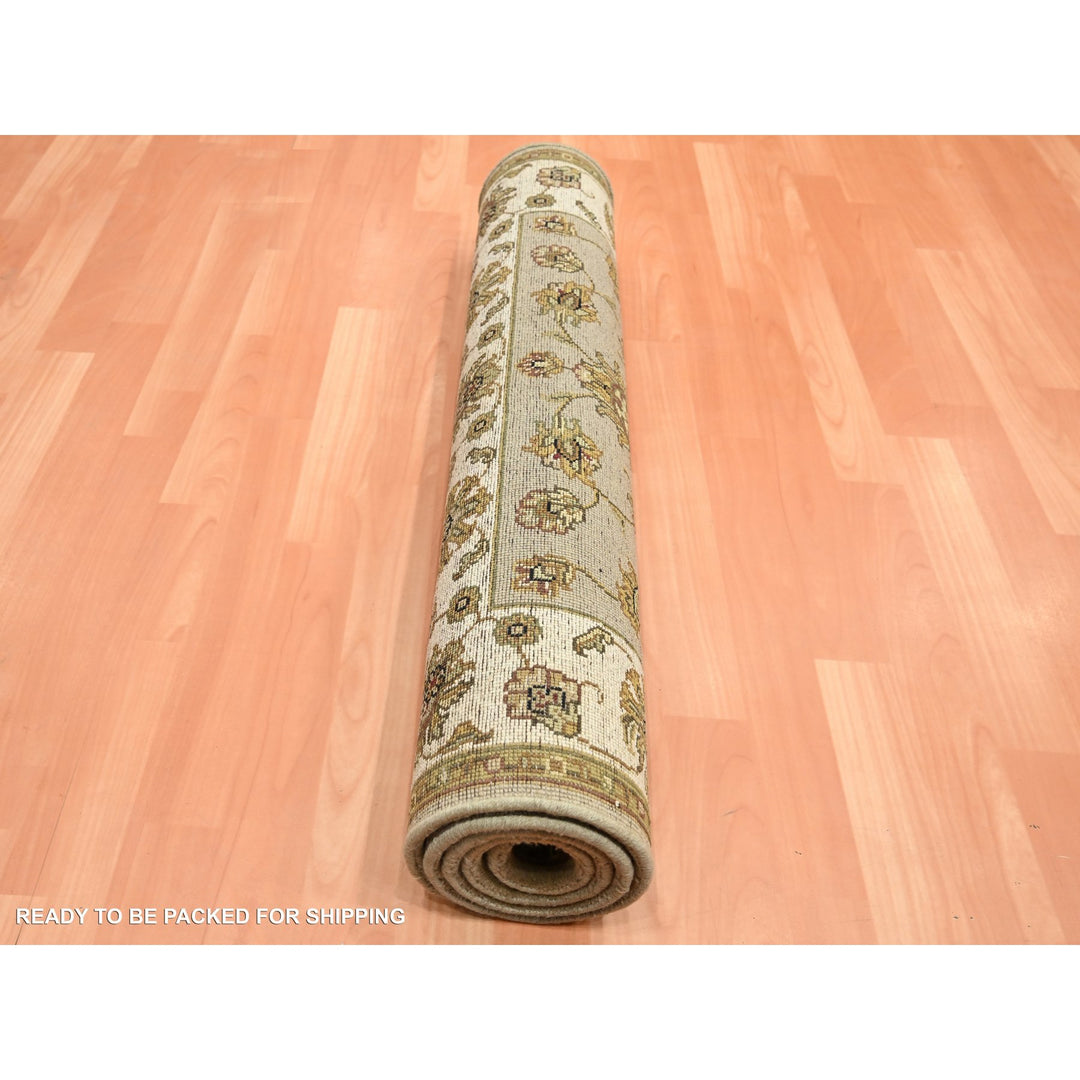 3'0" x 5'3" New Hand Knotted Brown Wool & Silk Rectangle Oriental Rug - MOA10275627