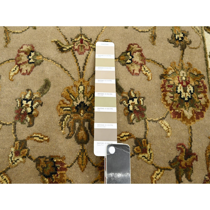 2'11" x 5'0" New Hand Knotted Brown Wool & Silk Rectangle Oriental Rug - MOA10275628