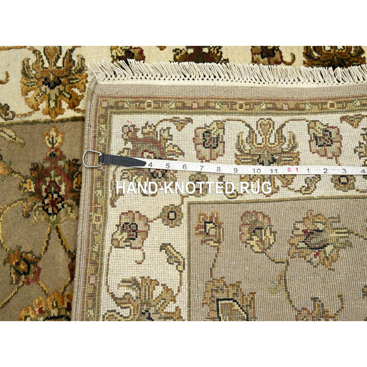 2'11" x 5'0" New Hand Knotted Brown Wool & Silk Rectangle Oriental Rug - MOA10275628
