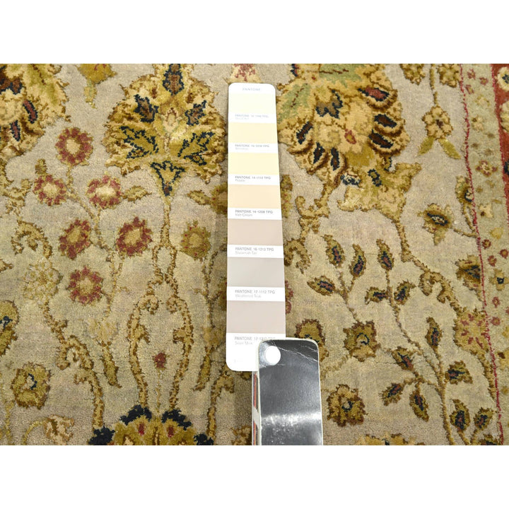 2'11" x 5'6" New Hand Knotted Brown Wool & Silk Rectangle Oriental Rug - MOA10275629
