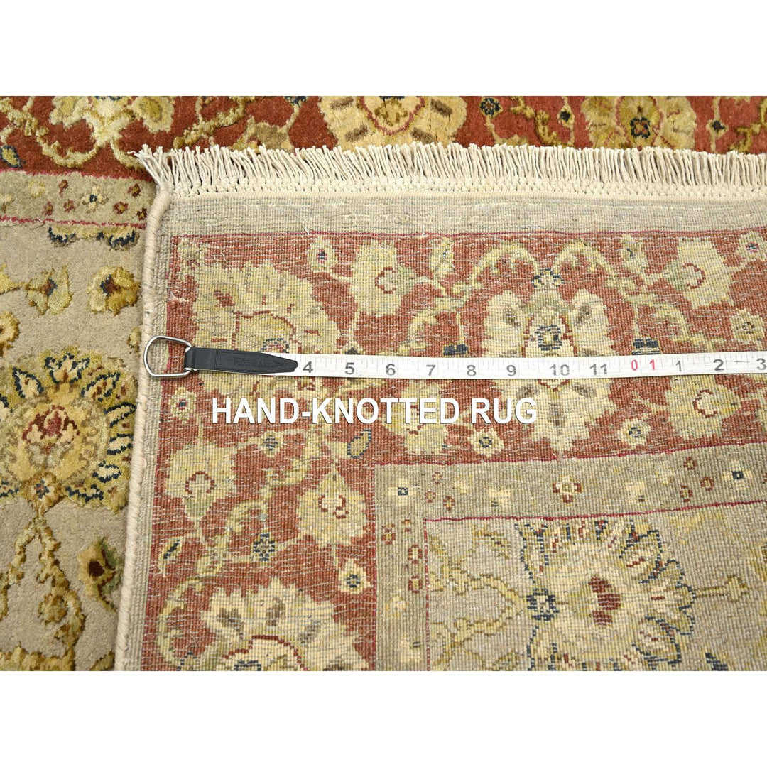 2'11" x 5'6" New Hand Knotted Brown Wool & Silk Rectangle Oriental Rug - MOA10275629