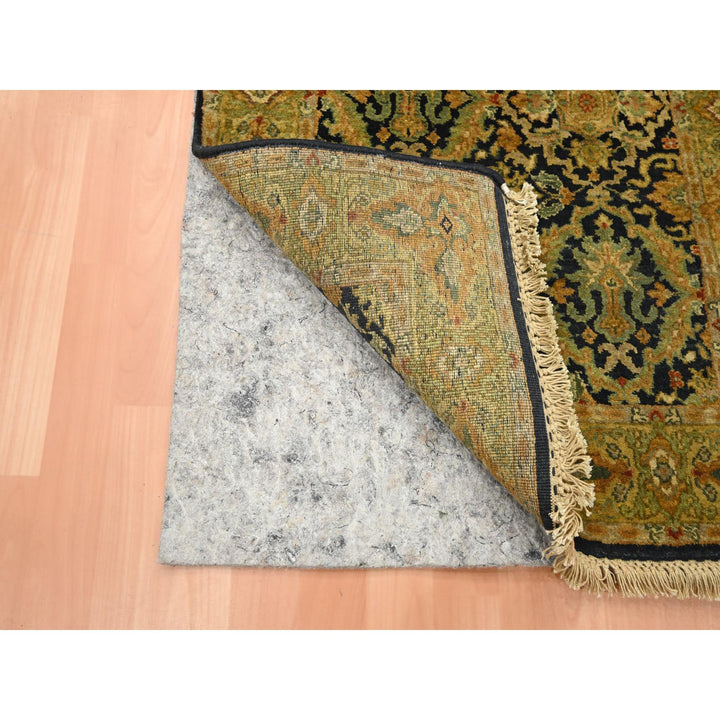 2'6" x 8'3" New Hand Knotted Black Wool Runner Oriental Rug - MOA10275630