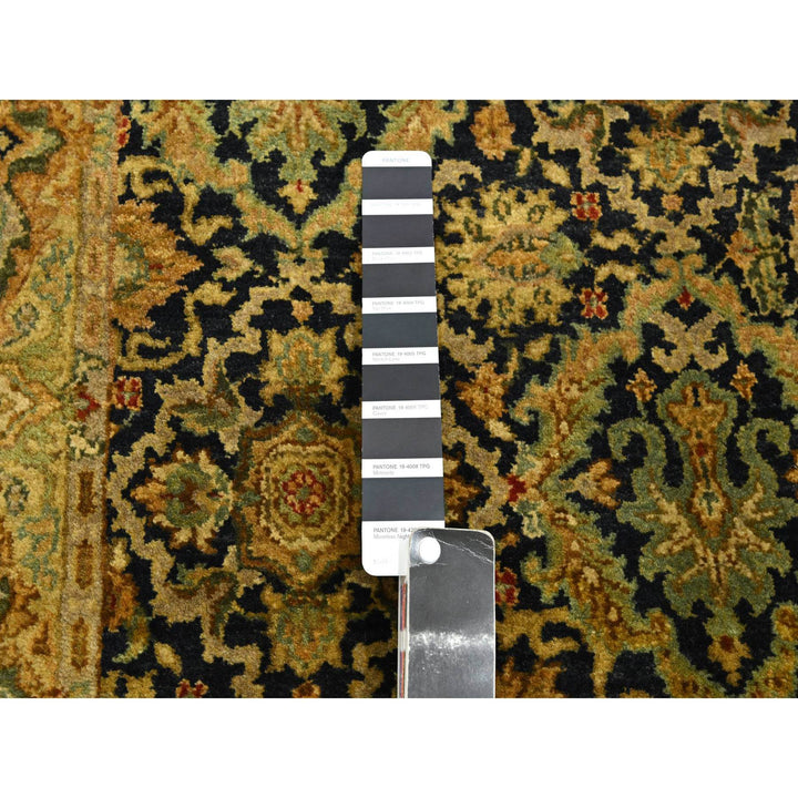 2'6" x 8'3" New Hand Knotted Black Wool Runner Oriental Rug - MOA10275630