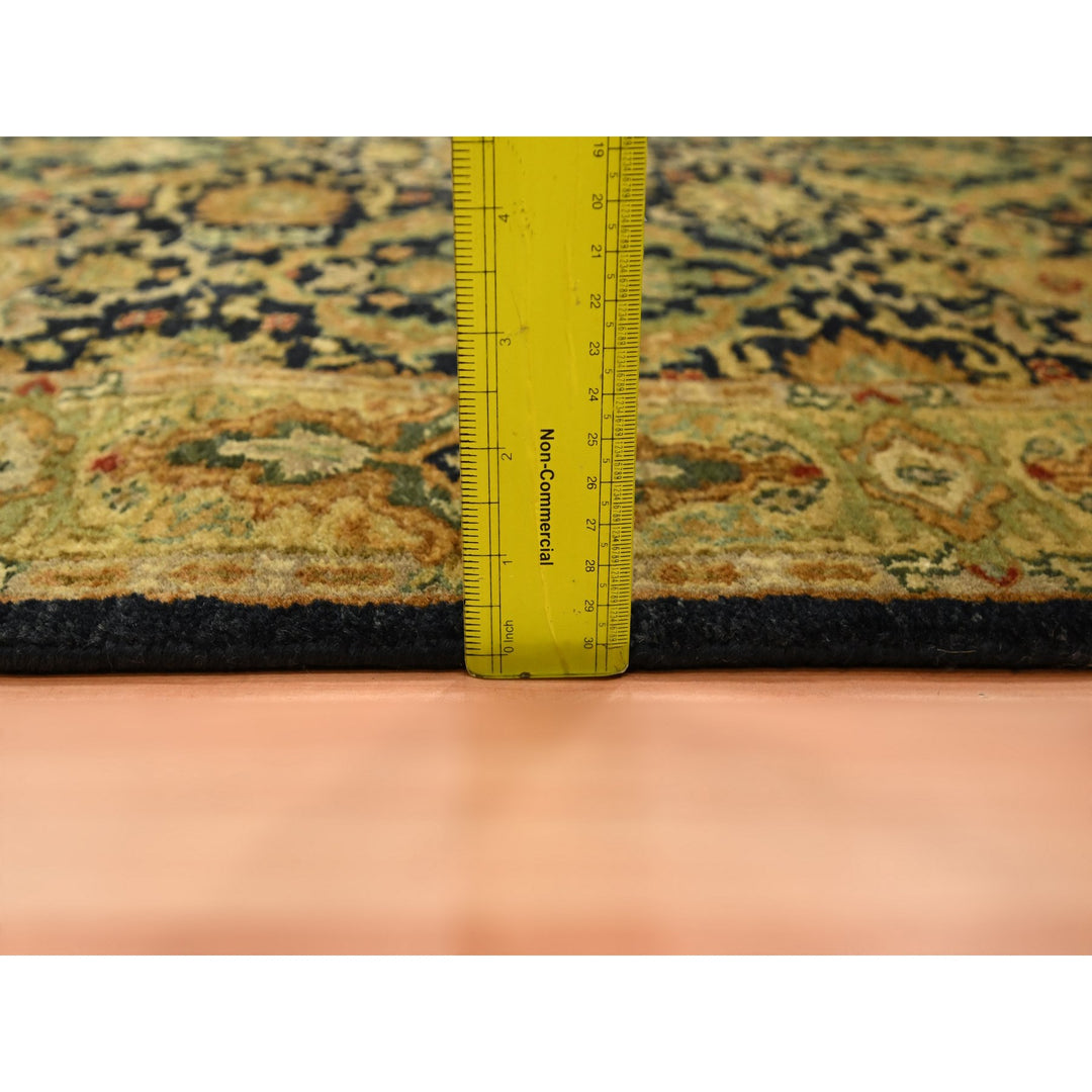 2'6" x 8'3" New Hand Knotted Black Wool Runner Oriental Rug - MOA10275630