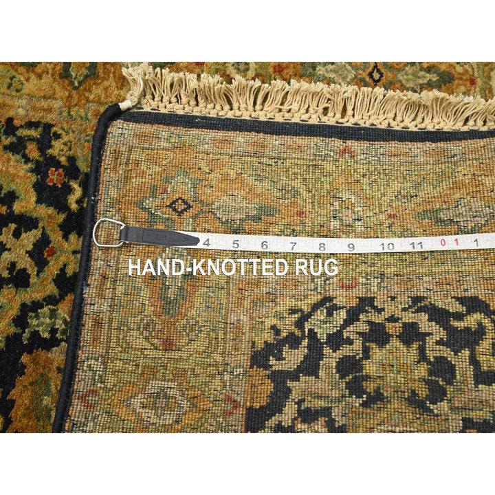 2'6" x 8'3" New Hand Knotted Black Wool Runner Oriental Rug - MOA10275630